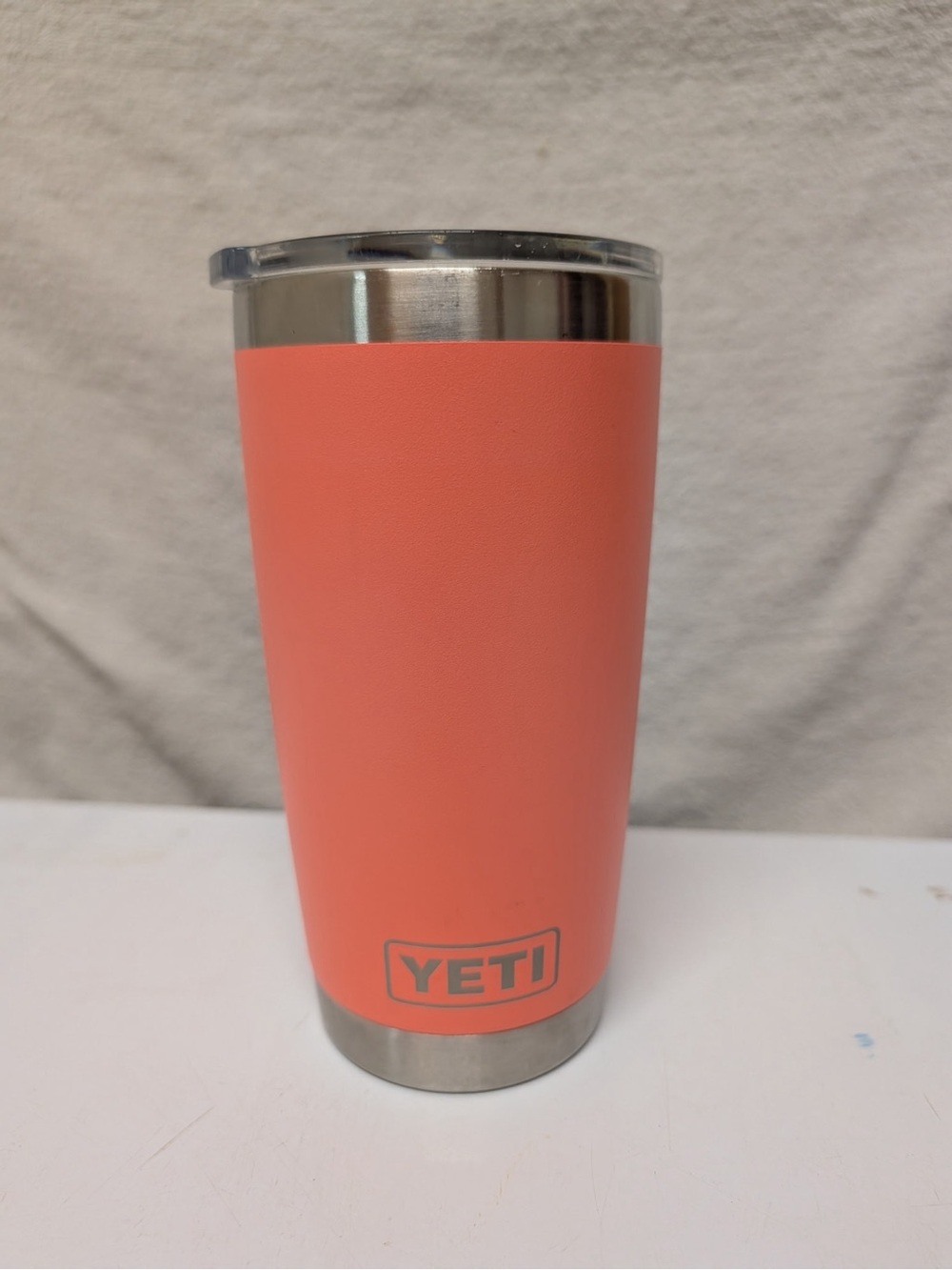 Yeti Coral Orange Stainless Rambler Tumbler